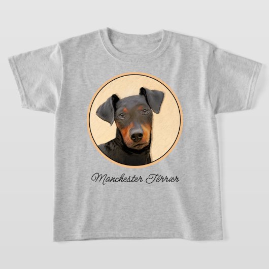 Manchester Terrier schilderij originele dierlijke T-shirt (Laagn)