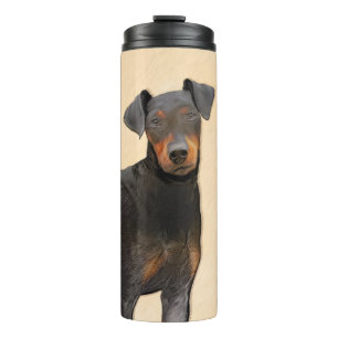 Manchester Terrier schilderij originele dierlijke  Thermosbeker