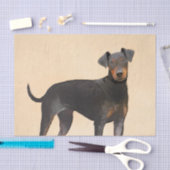 Manchester Terrier schilderij originele dierlijke  Tissuepapier (Craft)