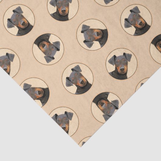 Manchester Terrier schilderij originele dierlijke  Tissuepapier (Detail)