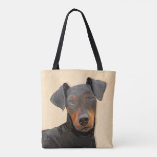 Manchester Terrier schilderij originele dierlijke  Tote Bag