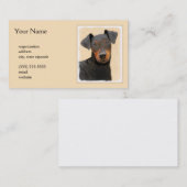 Manchester Terrier schilderij originele dierlijke  Visitekaartje (Voorkant / Achterkant)