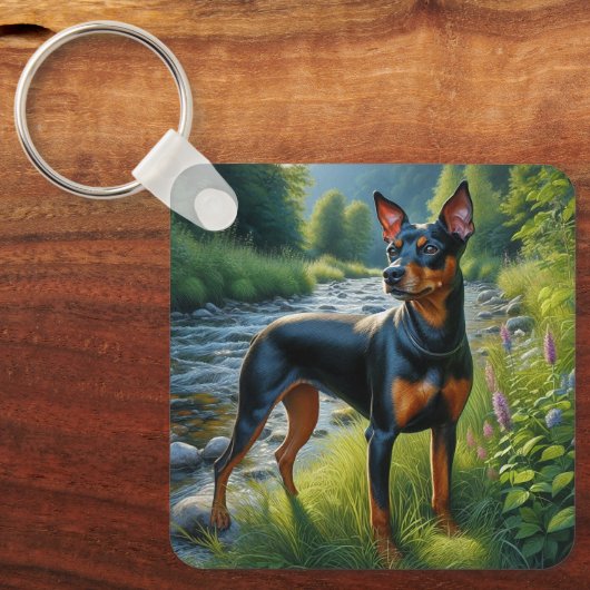 Manchester Terrier Sleutelhanger (Voorkant)
