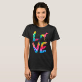 Manchester Terrier Tie Dye Love Dog papa T-shirt (Voorkant volledig)
