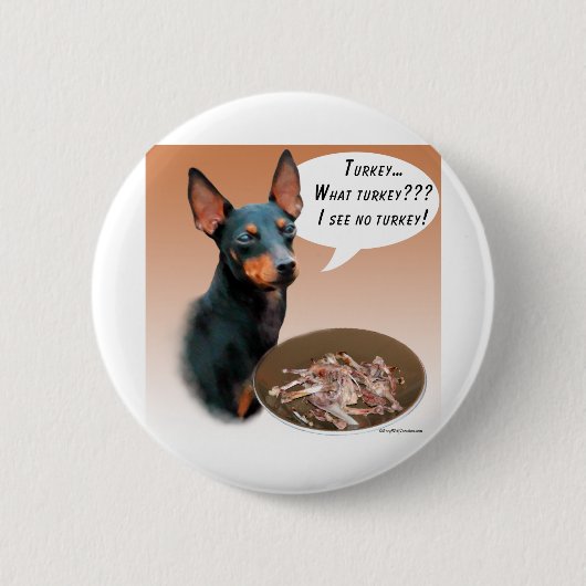 Manchester Terrier Turkije Ronde Button 5,7 Cm (Voorkant)