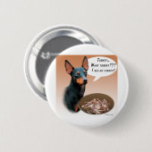 Manchester Terrier Turkije Ronde Button 5,7 Cm (Voorkant /achterkant)