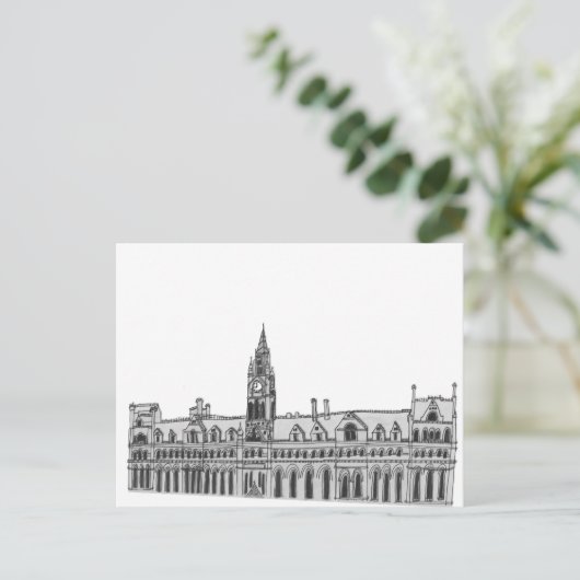 Manchester Town Hall Briefkaart (Staand voorkant)