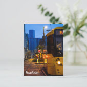Manchester Tram Piccadilly Gardens Briefkaart (Staand voorkant)