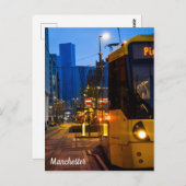 Manchester Tram Piccadilly Gardens Briefkaart (Voorkant / Achterkant)