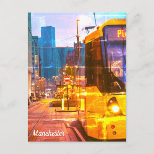 Manchester Tram Piccadilly Gardens Vendredi Filter Briefkaart