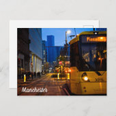 Manchester Tram Piccadilly Tudens Briefkaart (Voorkant / Achterkant)
