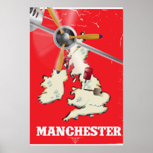  Manchester Travel Poster