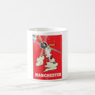  Manchester Travel Poster Koffiemok