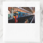 Manchester treinstation rechthoekige sticker (Tas)