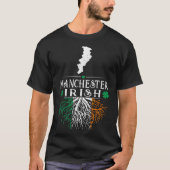 Manchester UK City Irish Roots St Patrick Day T-shirt (Voorkant)