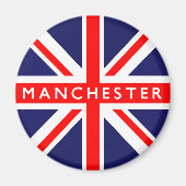 Manchester UK Flag Magneet (Voorkant)