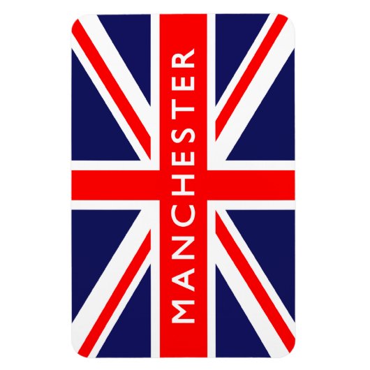 Manchester UK Flag Magneet (Verticaal)