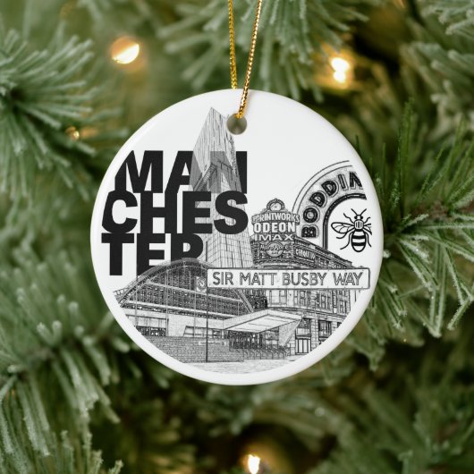 Manchester United Christmas Bauble Keramisch Ornament (Boom)