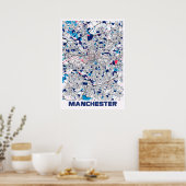 Manchester - United Kingdom MilkTea City Map Poster (Keuken)