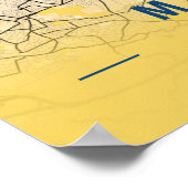 Manchester - United Kingdom Yellow City Map Poster (Hoek)