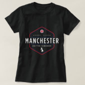Manchester Verenigd Koninkrijk Kaart Vlag Grafisch T-shirt (Design voorkant)