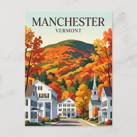 Manchester Vermont Briefkaart (Voorkant)