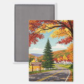 Manchester Vermont Travel Magneet (Voorkant / Achterkant)