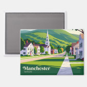 Manchester, Vermont Vermont Magneet (Voorkant / Achterkant)