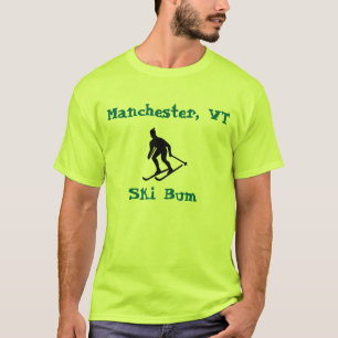 Manchester, VT, Ski Bum T-shirt