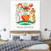 Manchester wapen canvas afdruk (Insitu (Slaapkamer))