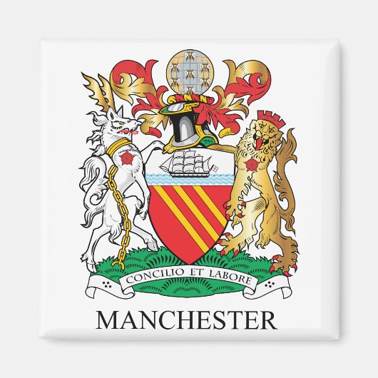 Manchester wapen magneet (Voorkant)