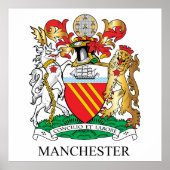 Manchester wapen poster (Voorkant)