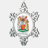 Manchester wapen tin sneeuwvlok ornament (Rechts)