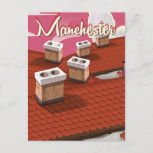 Manchestercartoonreisposter, Engeland Briefkaart
