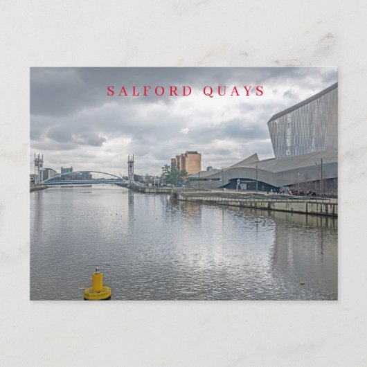 Manchesterview op Salford Quays op ansichtkaart Briefkaart (Voorkant)