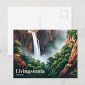 Manchewe-watervallen Malawi Briefkaart (Voorkant / Achterkant)