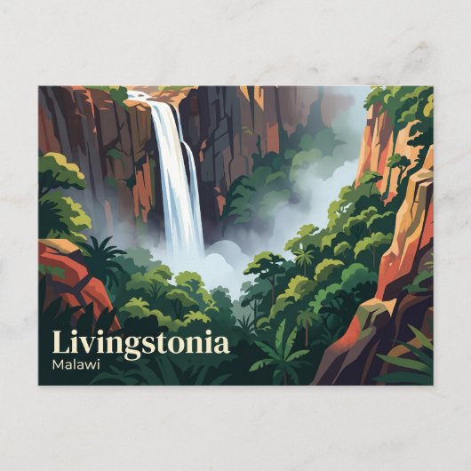 Manchewe-watervallen Malawi Briefkaart (Voorkant)