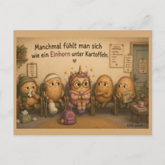 Manchmal fühlt man sich - Einhorn - Wartezimmer Feestdagenkaart