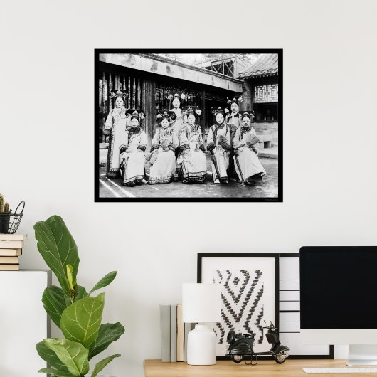 Manchu China Dames in 1918 Poster (Thuiskantoor)