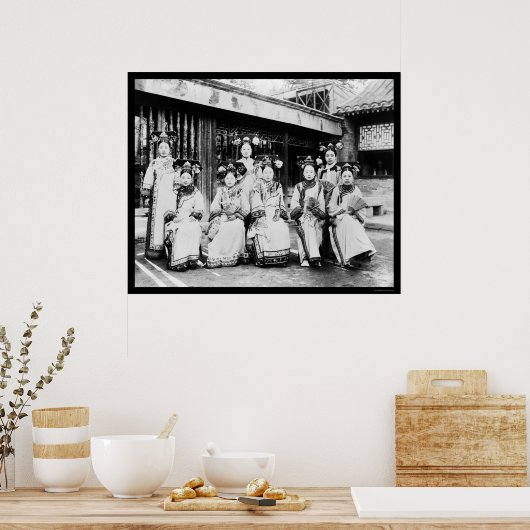 Manchu China Dames in 1918 Poster (Keuken)