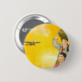 Manchuria Air Ronde Button 5,7 Cm (Voorkant /achterkant)
