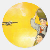 Manchuria Air Ronde Sticker (Voorkant)