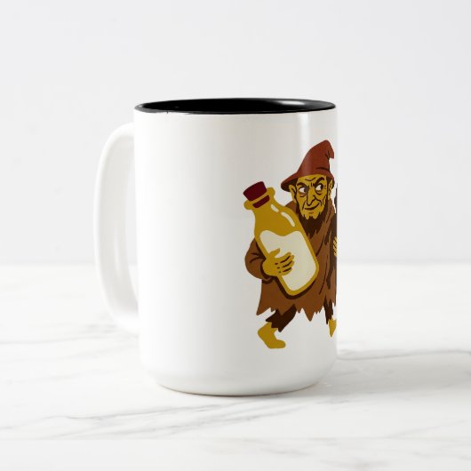 Manci-flesje Tweekleurige Koffiemok (Voorkant links)