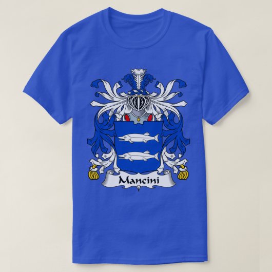 Mancini Coat of Arms Family Crest T-shirt (Design voorkant)