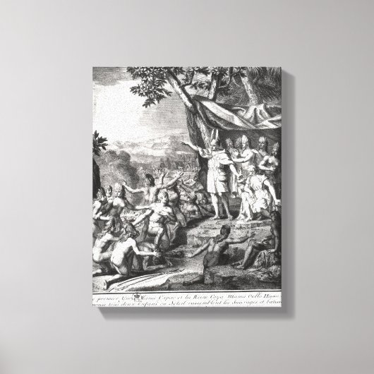 Manco Capac en zijn vrouw Canvas Afdruk (Voorkant)