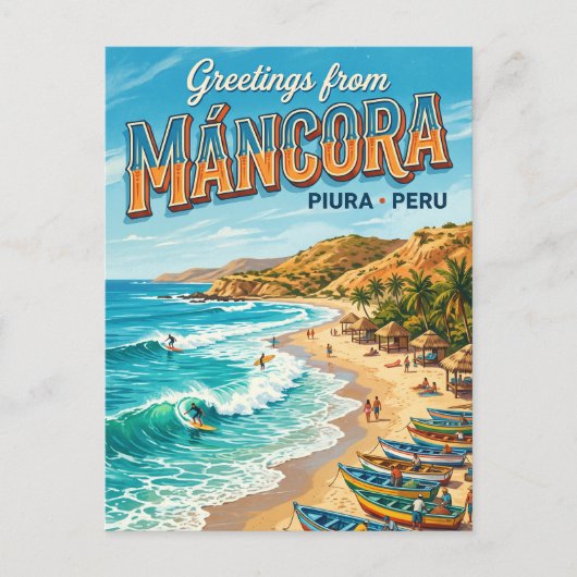 Máncora Peru Briefkaart (Voorkant)