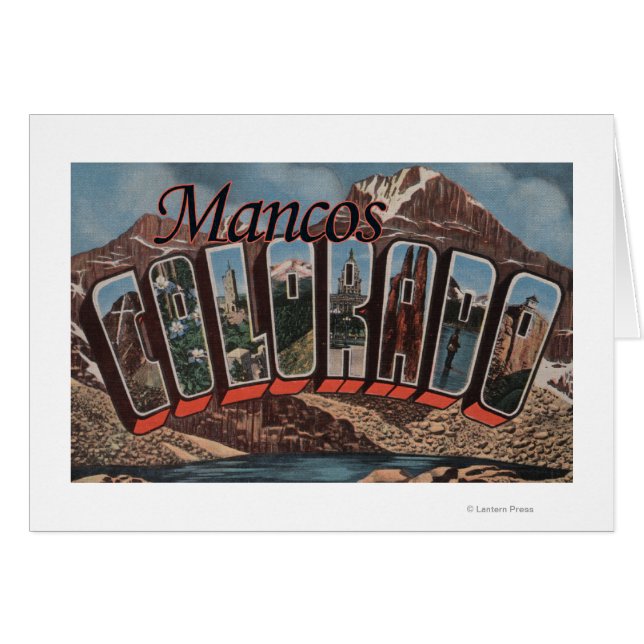 Mancos, Colorado - grote lettertjes (Voorkant Horizontaal)