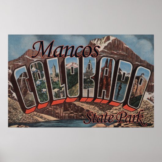 Mancos State Park, Colorado - Large Letter Scene Poster (Voorkant)