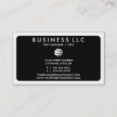 mand basketbal (aanpasbare kleuren) visitekaartje (Achterkant)