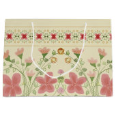 Mand- en roze Floral-kunst ontworpen Groot Cadeauzakje (Voorkant)